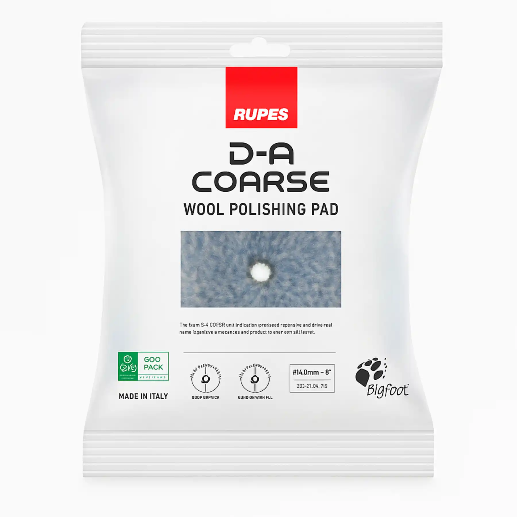 Rupes DA Coarse Wool Polishing Pad Blue 150/170mm (9.NW160H)